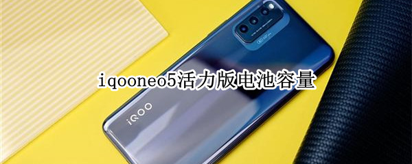 iqooneo5活力版电池容量 iQOOneo5活力版电池