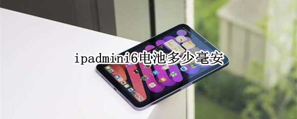 ipadmini6电池多少毫安（iPadmini6电池多大）