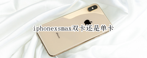 iphonexsmax双卡还是单卡（苹果Xsmax是双卡还是单卡）