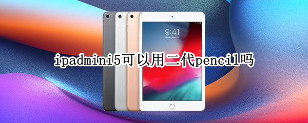 ipadmini5可以用二代pencil吗 ipad mini 5可以用apple pencil二代吗