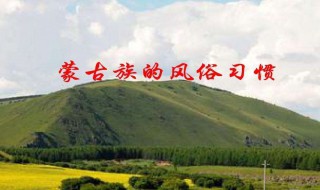 蒙古族的民风民俗 蒙古族的民风民俗作文300字