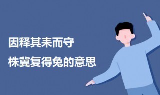 因释其耒而守株冀复得兔的意思 因释其耒而守株冀复得兔的意思是什