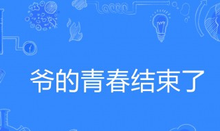 爷青结什么意思 爷青结什么意思图片