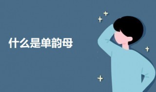 什么是单韵母 什么是单韵母,声母,复韵母