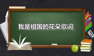 我是祖国的花朵歌词（我是祖国的花朵歌词完整版）