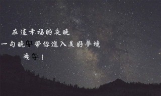 99句晚安情话（晚安情话简短一句话撩人）