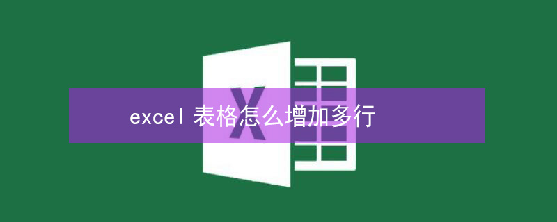 excel表格怎么增加多行 excel表格怎么增加多行内容