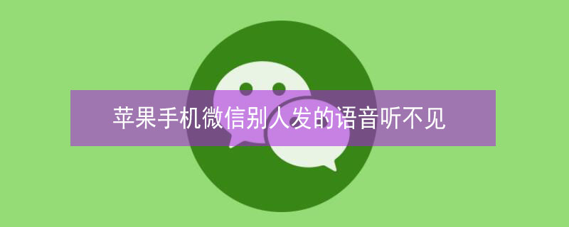 iPhone手机微信别人发的语音听不见 苹果手机微信别人发的语音听不见