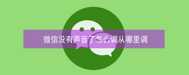 微信没有声音了怎么调从哪里调 微信没有声音了怎么调从哪里调小米手机