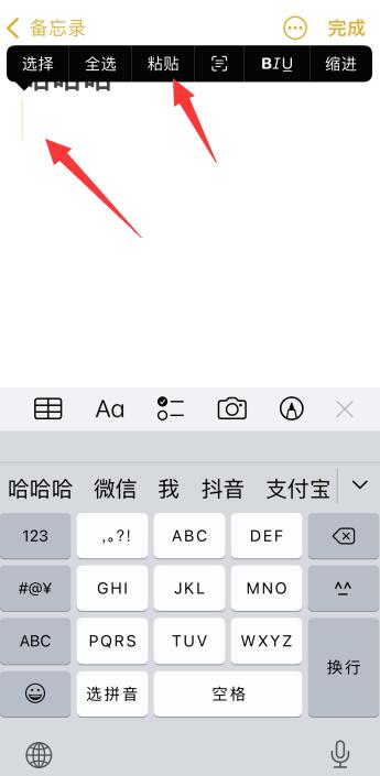 iPhone手机怎么复制粘贴