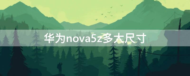 华为nova5z多大尺寸（华为nova5z有多大尺寸）