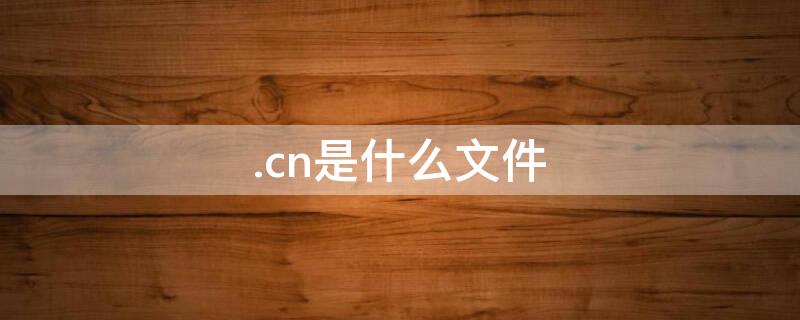 .cn是什么文件（.cn文件用什么软件打开）