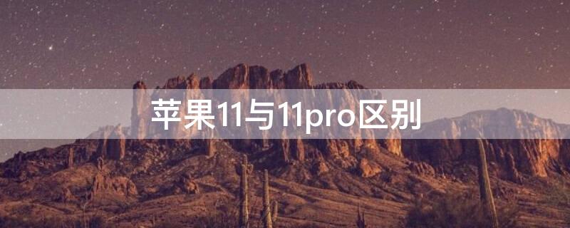 iPhone11与11pro区别（iPhone11pro和11的区别）