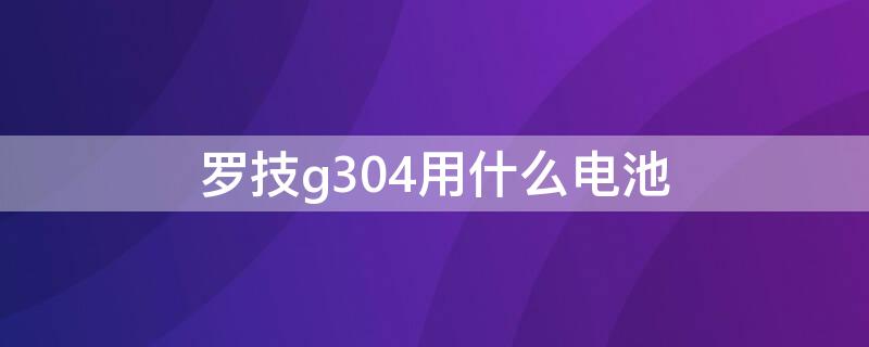 罗技g304用什么电池（罗技g304充电电池）