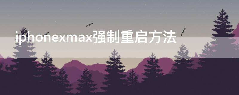 iPhonexmax强制重启方法（iphonexmax如何强制重启）