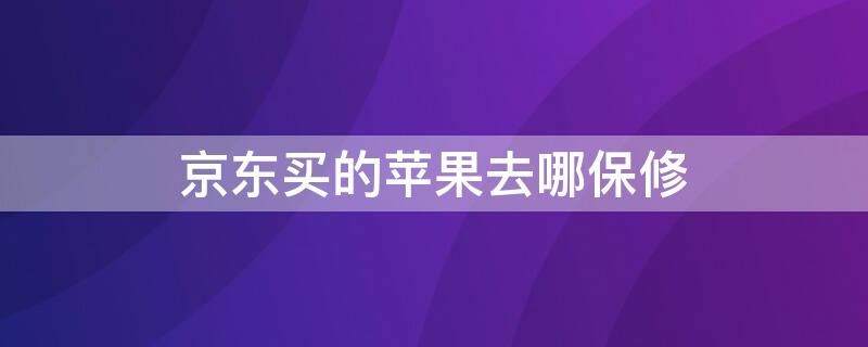 京东买的iPhone去哪保修（京东买的苹果去哪里保修）