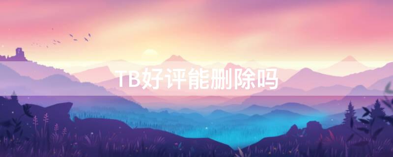 TB好评能删除吗 tb评价可以删除吗