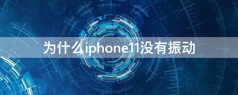 为什么iPhone11没有振动（为什么苹果11没有震动）