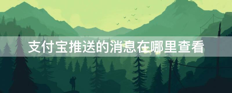 支付宝推送的消息在哪里查看 支付宝推送的信息在哪里看