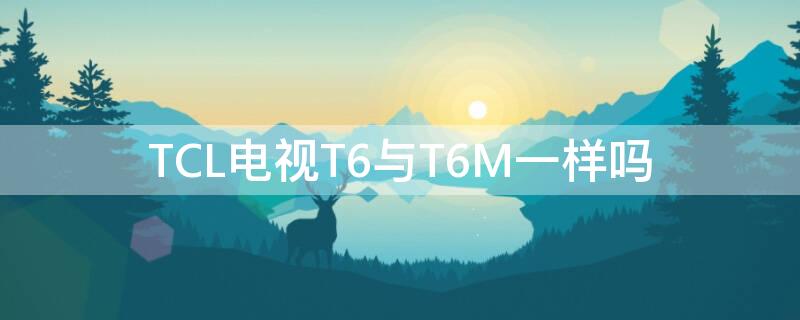 TCL电视T6与T6M一样吗