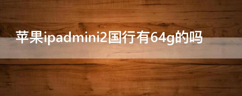 iPhoneipadmini2国行有64g的吗