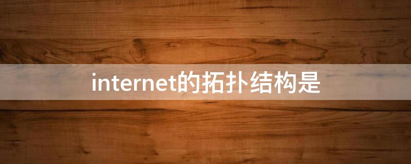 internet的拓扑结构是（internet的拓扑结构属于）