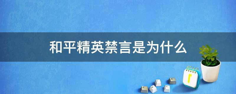 和平精英禁言是为什么（和平精英禁言为什么没有提示）