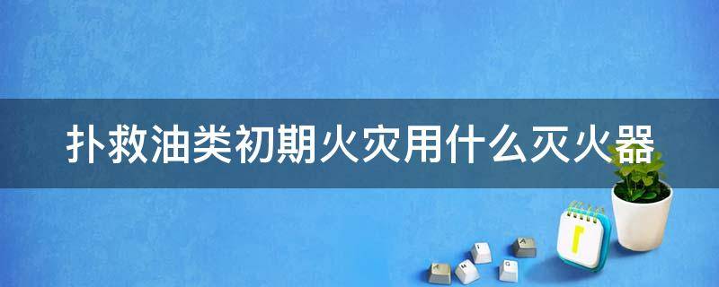 扑救油类初期火灾用什么灭火器（扑救油类初期火灾可用什么灭火器?）