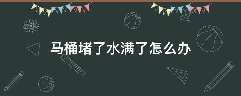 马桶堵了水满了怎么办 马桶堵了水满了怎么办小妙招