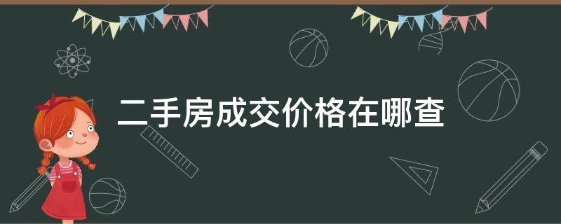 二手房成交价格在哪查 二手房成交价格在哪查询