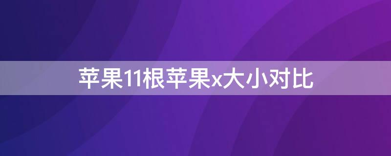 iPhone11根iPhonex大小对比（iphone12和iphonex大小对比）