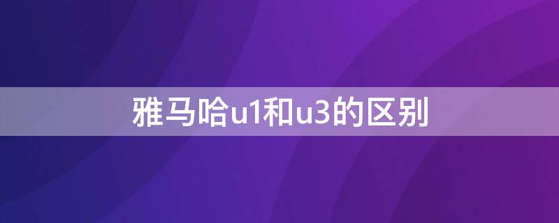 雅马哈u1和u3的区别（雅马哈u1和u3的区别是什么）