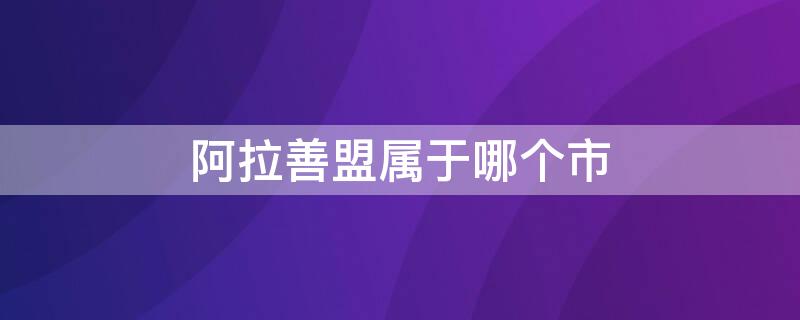 阿拉善盟属于哪个市 阿拉善盟属于哪个市右旗