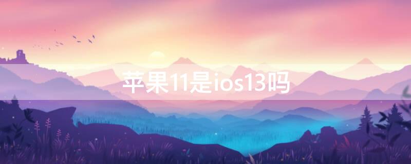 iPhone11是ios13吗 苹果11是ios14吗