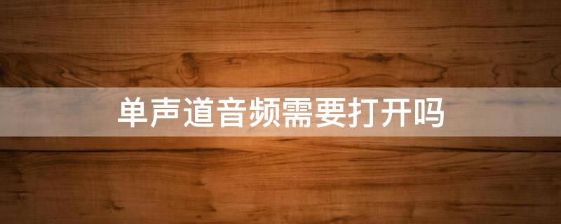 单声道音频需要打开吗 苹果11单声道音频需要打开吗