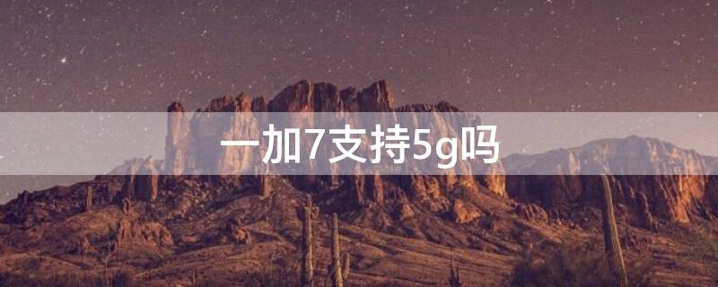 一加7支持5g吗 一加七支持5g网络吗