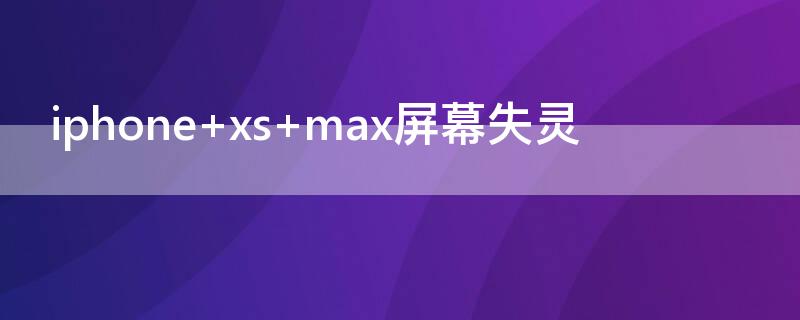 iPhone xs max屏幕失灵