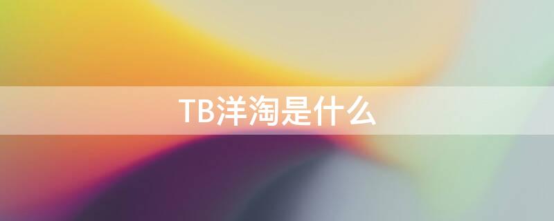 TB洋淘是什么 洋淘是正品吗