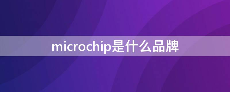 microchip是什么品牌 microchip是什么品牌中文