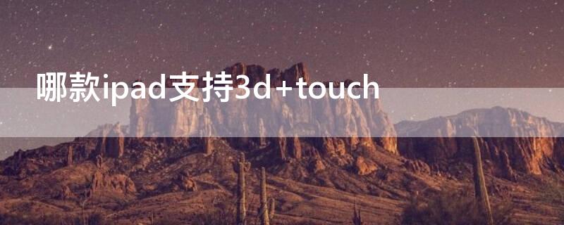 哪款ipad支持3d（哪款ipad支持磁吸充电）