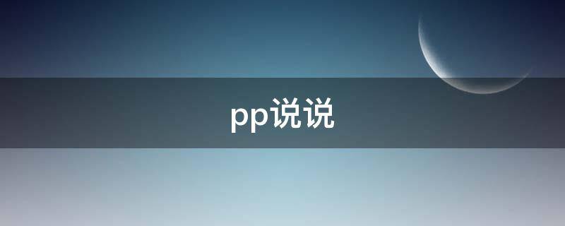 pp说说