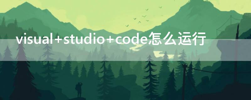 visual studio code怎么运行