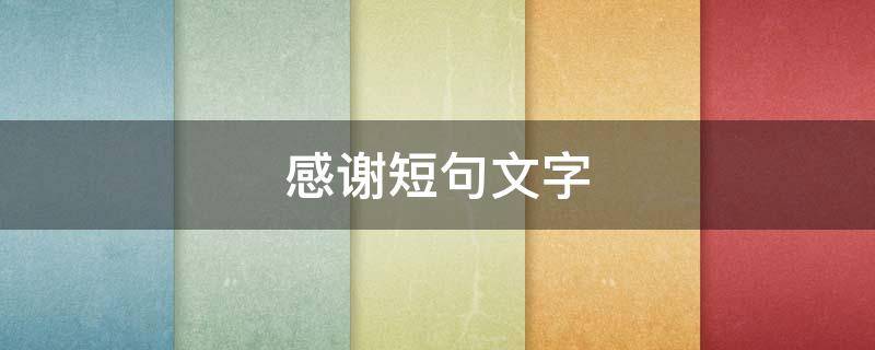 感谢短句文字（感谢短句文字图片）