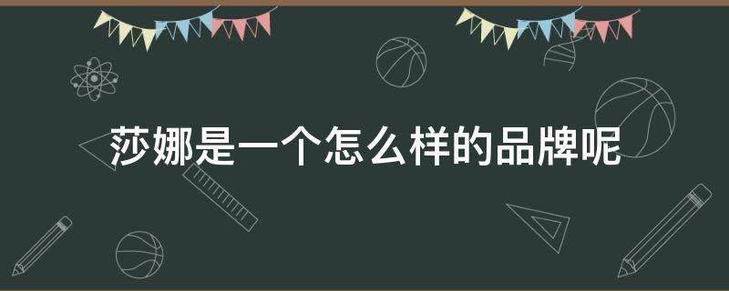 莎娜是一个怎么样的品牌呢 莎娜是一个怎么样的品牌呢英语翻译