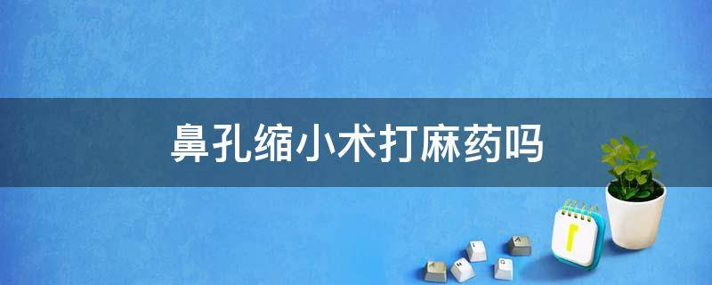 鼻孔缩小术打麻药吗 鼻孔缩小手术后悔死