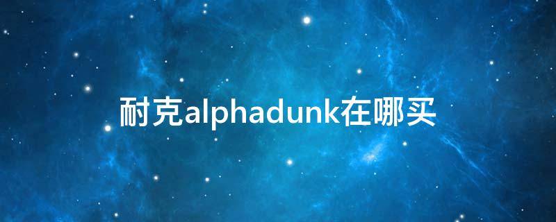 耐克alphadunk在哪买（nike alphadunkep）