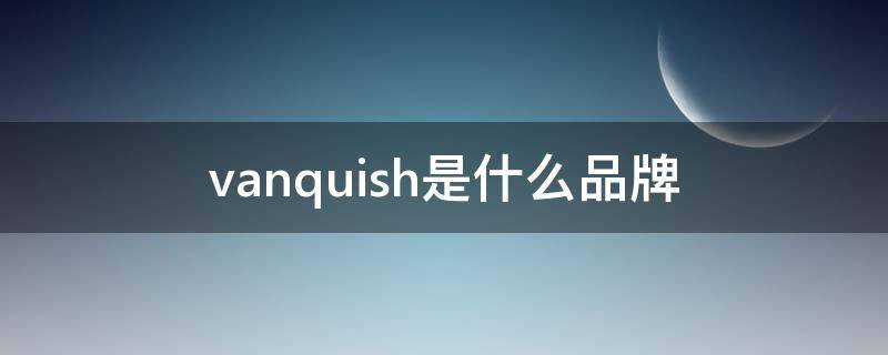 vanquish是什么品牌（vanquish是什么品牌的液相）