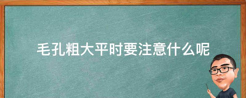 毛孔粗大平时要注意什么呢（毛孔粗大平时要注意什么呢图片）