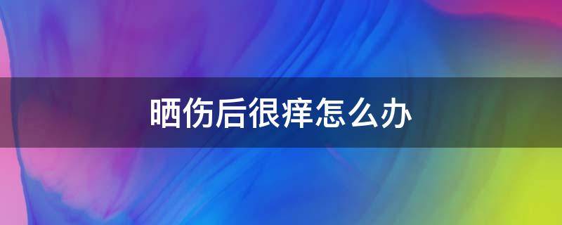 晒伤后很痒怎么办（晒伤之后很痒怎么办）