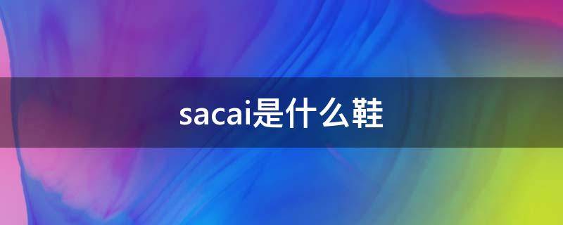 sacai是什么鞋（sacai是什么鞋子）